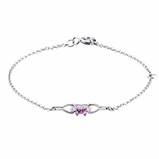19800:1290:P 10kt White June Birthstone Bracelet