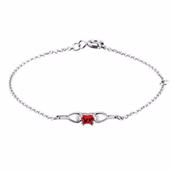 19800:1300:P 10kt White July Birthstone Bracelet