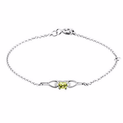 19800:1310:P 10kt White August Birthstone Bracelet