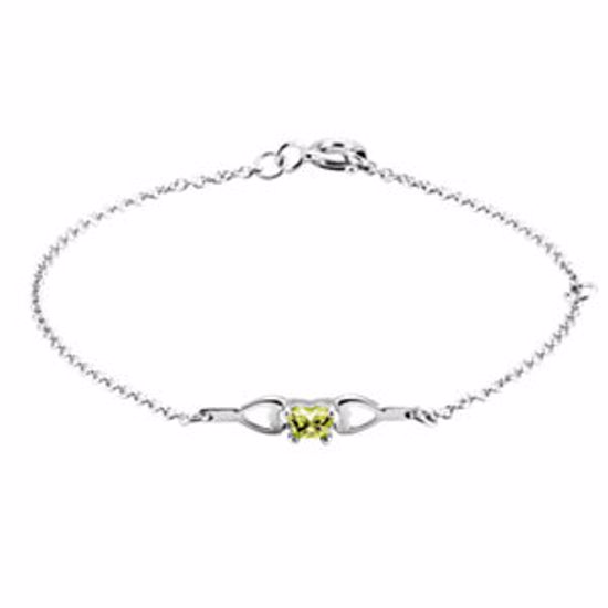 19800:1310:P 10kt White August Birthstone Bracelet