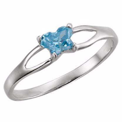 19395:1230:P 10kt White Bfly® December CZ Birthstone Ring