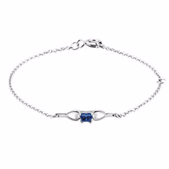 19800:1320:P 10kt White September Birthstone Bracelet