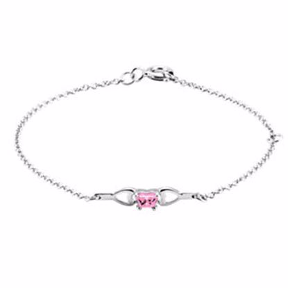 19800:1330:P 10kt White October Birthstone Bracelet