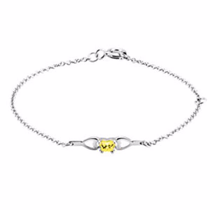 19800:1340:P 10kt White November Birthstone Bracelet
