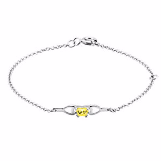 19800:1340:P 10kt White November Birthstone Bracelet