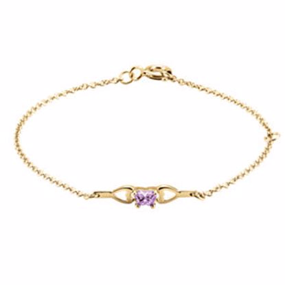 19800:1130:P 10kt Yellow February Birthstone Bracelet