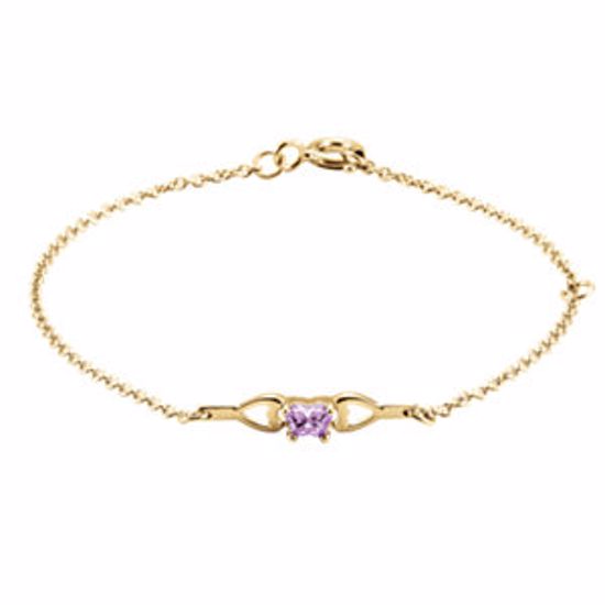 19800:1130:P 10kt Yellow February Birthstone Bracelet