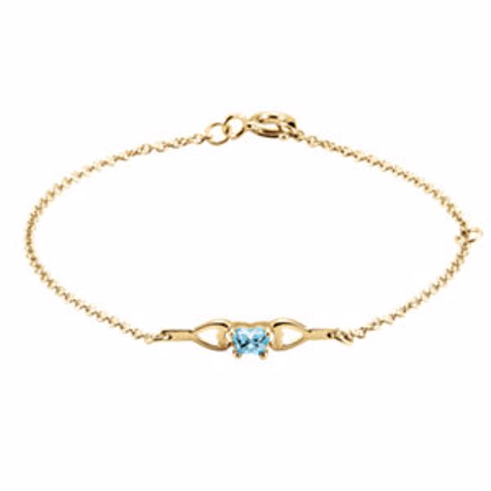 19800:1140:P 10kt Yellow March Birthstone Bracelet
