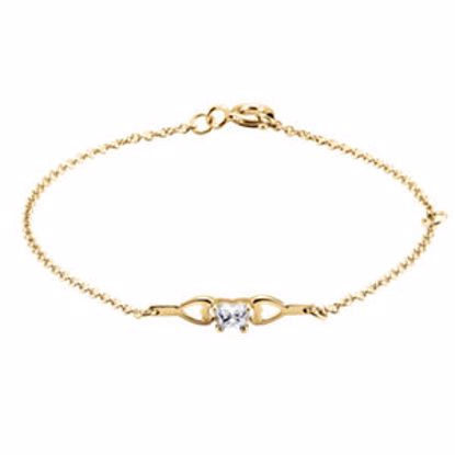 19800:1150:P 10kt Yellow April Birthstone Bracelet
