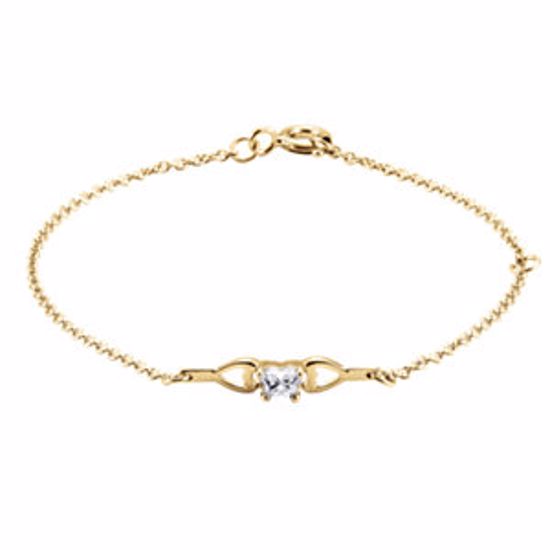 19800:1150:P 10kt Yellow April Birthstone Bracelet