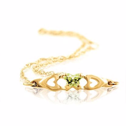 19800:1190:P 10kt Yellow August Birthstone Bracelet