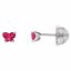 192015:230:P 10kt White July Bfly® CZ Birthstone Youth Earrings with Safety Backs & Box
