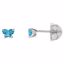 192015:235:P 10kt White December Bfly® CZ Birthstone Youth Earrings with Safety Backs & Box