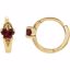 192014:1240:P Bfly® CZ Birthstone Hinged Earrings