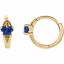 192014:1400:P Bfly® CZ Birthstone Hinged Earrings