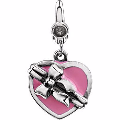 69368:100:P Wrapped Enamel Heart Box Charm