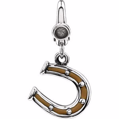 69420:101:P Enamel Horse Shoe Charm