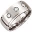 COR214D:010:P Cobalt 10mm .30 CTW Diamond Ridged Band Size 10