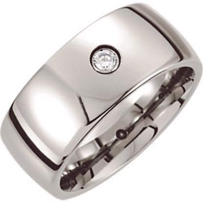 COR215D:095:P Cobalt 10mm .10 CTW Diamond Band Size 9.5