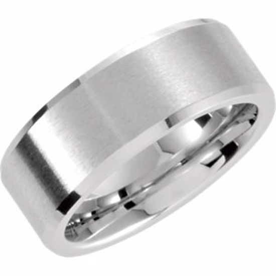 COR221:012:P Cobalt 8mm Rounded Satin & Polished Band Size 12
