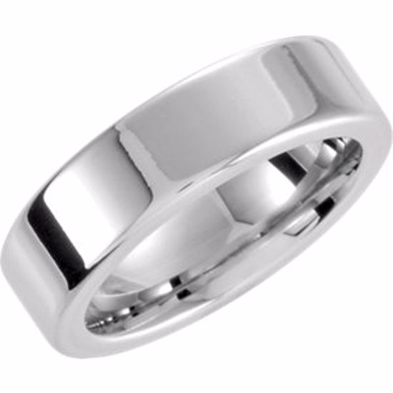 COR229:070:P Cobalt 6mm Flat Band Size 7