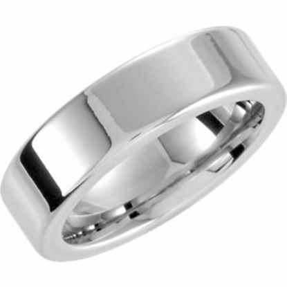COR229:010:P Cobalt 6mm Flat Band Size 10