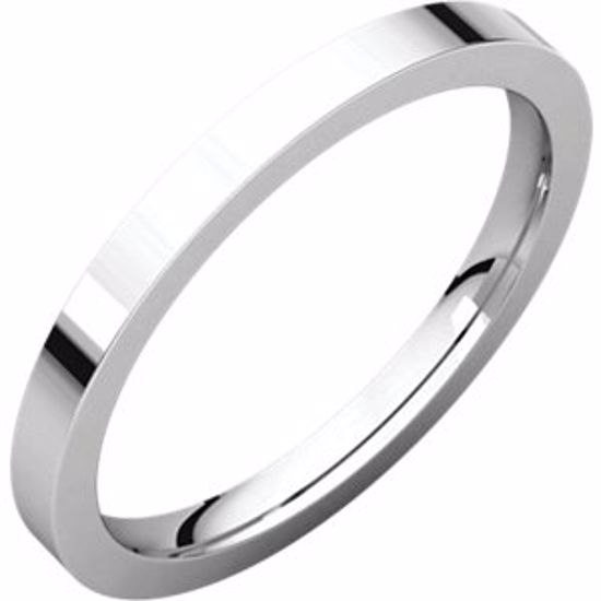 FIR5:625:P Sterling Silver 2mm Flat Band
