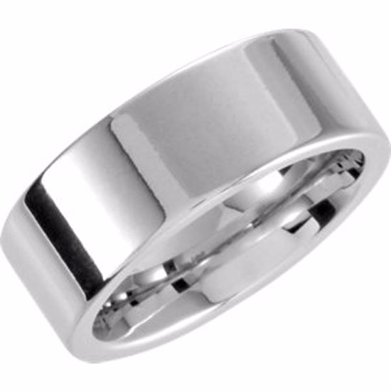 COR230:080:P Cobalt 8mm Flat Band Size 8