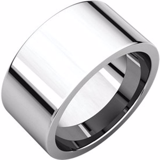 FIR7:660:P Sterling Silver 10mm Flat Band