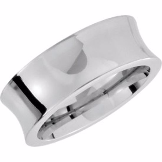 COR223:0105:P Cobalt 8mm Concave Band Size 10.5