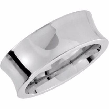 COR223:0125:P Cobalt 8mm Concave Band Size 12.5