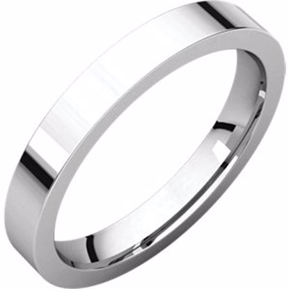 FIR10:629:P Sterling Silver 3mm Flat Band