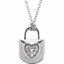 69466:100:P Diamond Heart Lock Necklace
