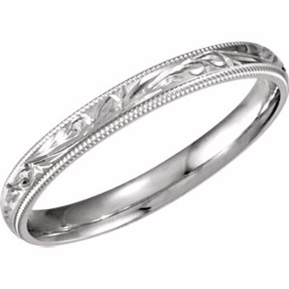 51099:115:P 14kt White 3mm Comfort-Fit Band Size 12.5