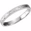 51102:101:P 14kt White 3mm Hand-Engraved Band Size 5.5