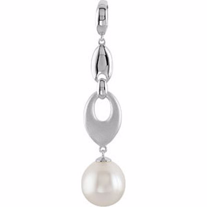 6446:102:P Sterling Silver South Sea Cultured Pearl Pendant Enhancer