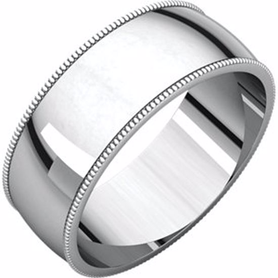 MGL8:151388:P Platinum 7mm Light Milgrain Band