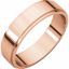 FE7.5:164941:P 14kt Rose 5mm Flat Edge Band