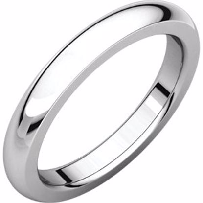 IRH10:100:P Sterling Silver 3 mm Heavy comfort Fit Band