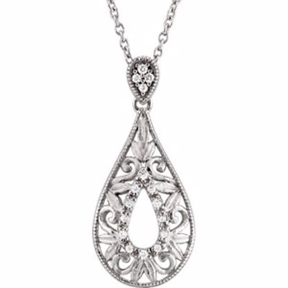 69484:100:P Sterling Silver 1/10 CTW Diamond 18" Necklace