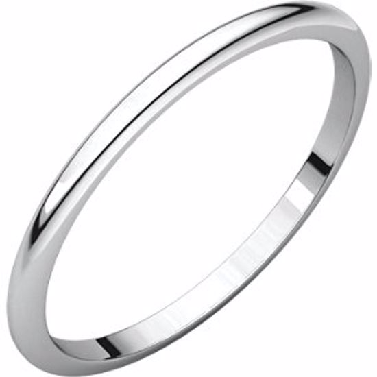 HR9.5:100:P 14kt White 1.5mm Half Round Band