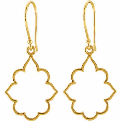 85272:1004:P 14kt Yellow Decorative Earrings