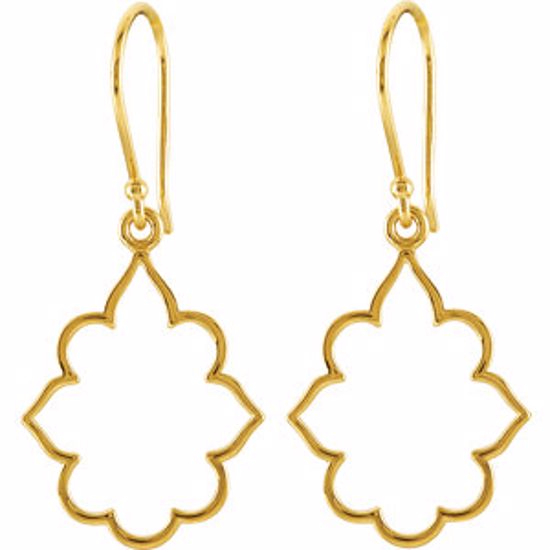 85272:1004:P 14kt Yellow Decorative Earrings