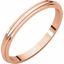 HRE5:32961:P 14kt Rose 2mm Half Round Edge Band