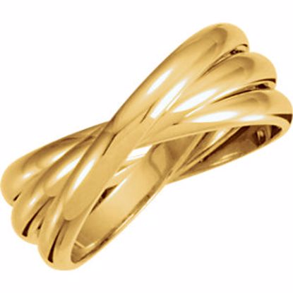 5620:72913:P 18kt Yellow 2.5mm 3-Band Rolling Ring Size 7.5