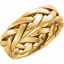 50628:10032:P 14kt Yellow 6.5mm Hand Woven Band Size 6