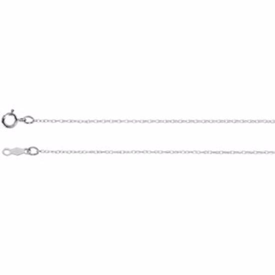 CH468:103:P 10kt White .75mm Rope 14" Chain