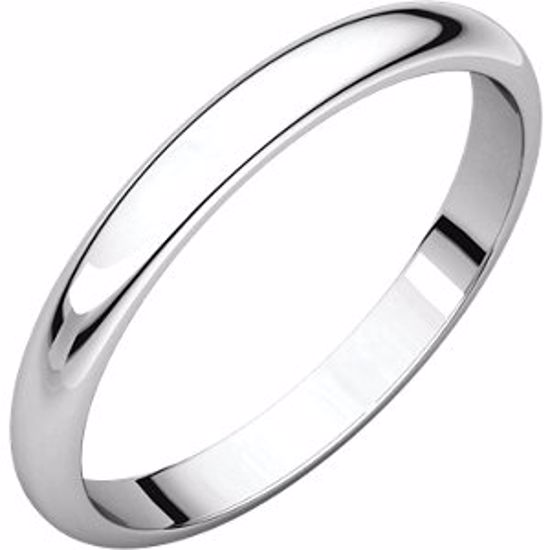 HR7:657:P Sterling Silver 2.5mm Half Round Band