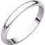 HR7:657:P Sterling Silver 2.5mm Half Round Band