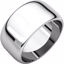 HR11:63657:P Sterling Silver 10mm Half Round Band